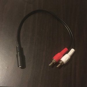 AUX Audio Cable Splitter Stereo Female to Male RCA Jack Adapter 3.5mm Jack